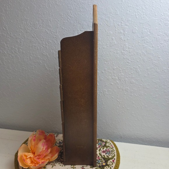 Vintage Wooden Heart Apothecary Organizer 6 Drawer Jewelry Box Cottage Decor - Picture 13 of 14